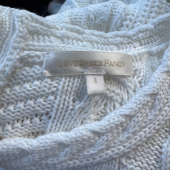 Love Shack Fancy Simmonette Mini Dress In Cream Long Sleeve S M - Picture 7 of 8